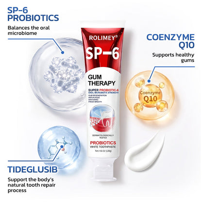 Rolimey® Bio-Probiotic SP-6 Gum Therapy Brightening Dental Toothpaste