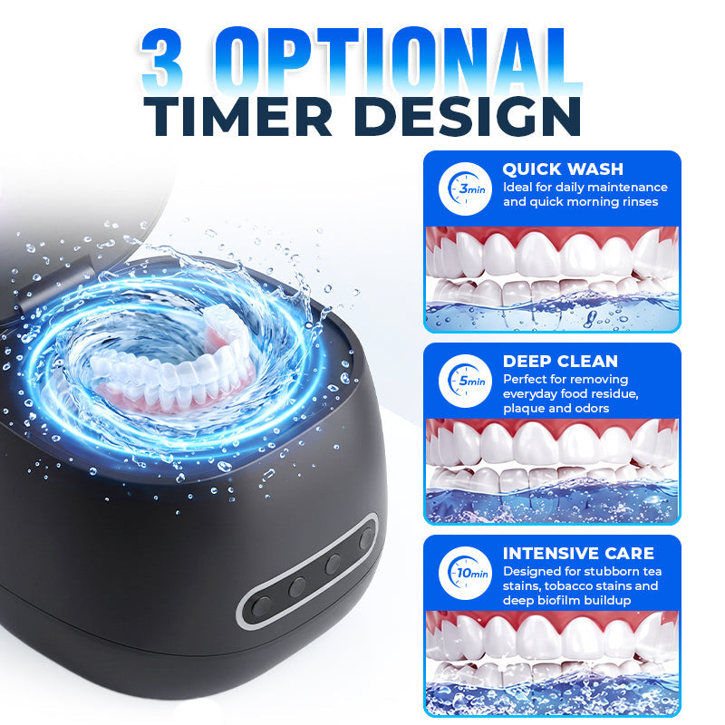 Rolimey® 25W Deep Cleaning Denture Ultrasonic Cleaner for Retainers, Mouth Guards, Aligner
