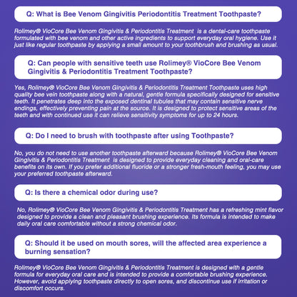 Rolimey® VioCore Bee Venom Gingivitis & Periodontitis Treatment Toothpaste