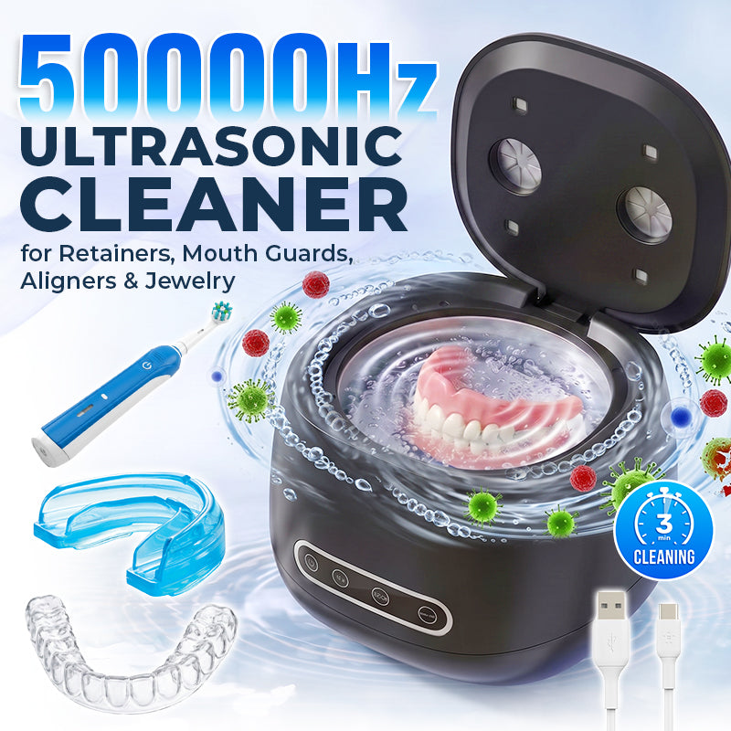 Rolimey® 25W Deep Cleaning Denture Ultrasonic Cleaner for Retainers, Mouth Guards, Aligner