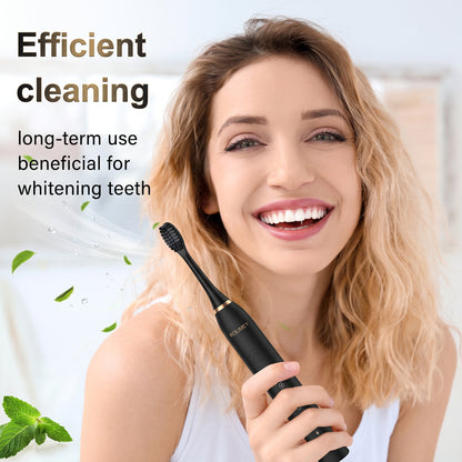 Rolimey® Electric Toothbrush Set, Comes with 2 Brush Heads,4 Modes with 2 Minutes Built in Smart Timer, One Charge for 60 Days, 42000 VPM Motor