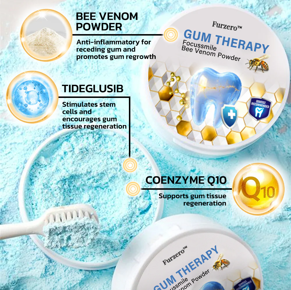 ❤️⭐️Furzero® Focussmile bee venom treatment powder for oral use🦷
